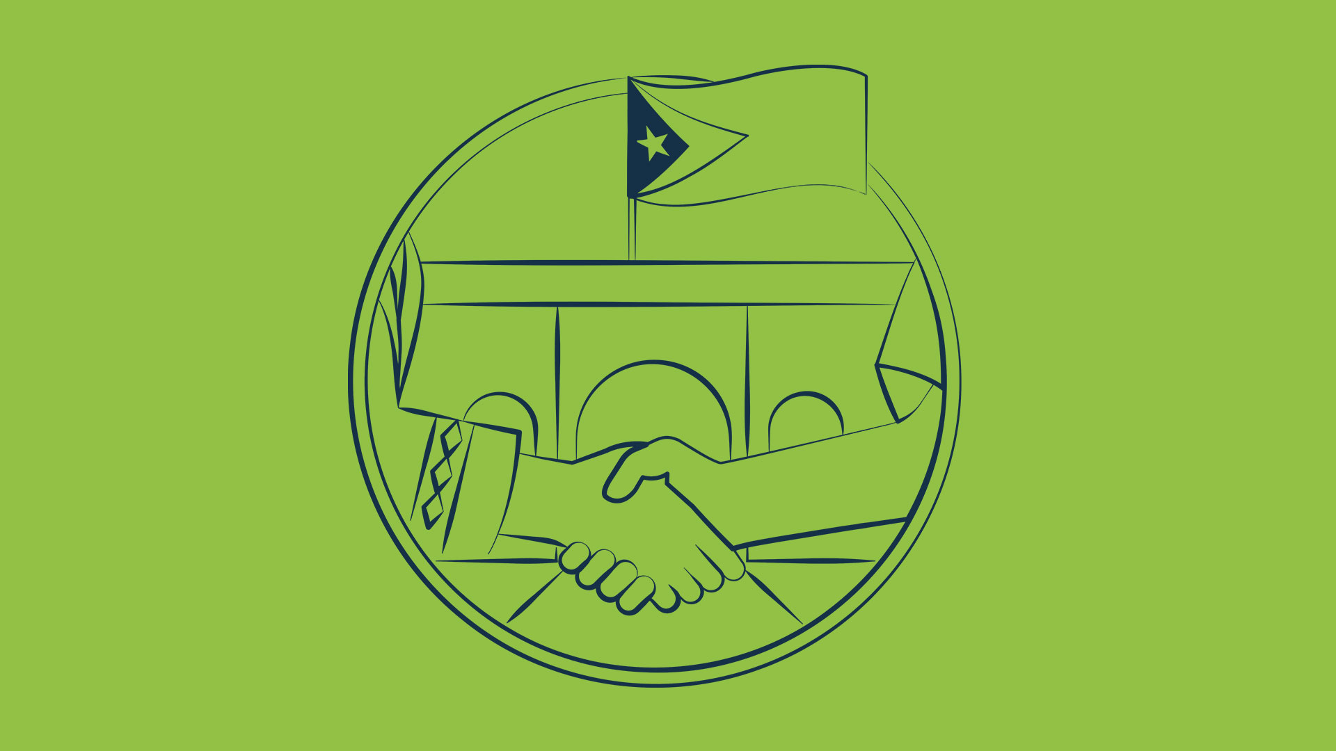 An icon representing stronger government, better services - a key pillar of the PARTISIPA program.